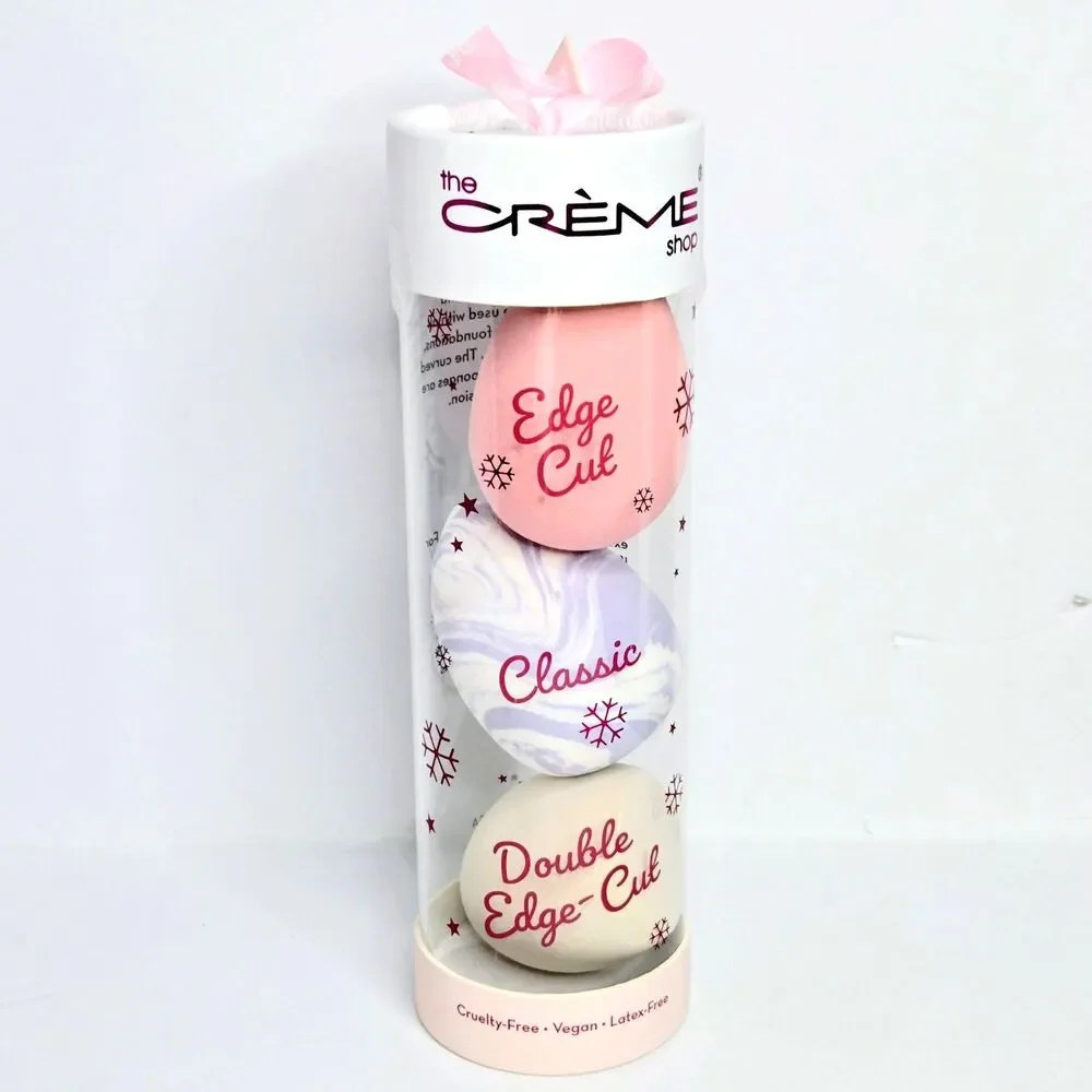 THE CRÈME SHOP Complete Blending Sponge Set of 3 Edge/Classic/DoubleEdge NEW NIB